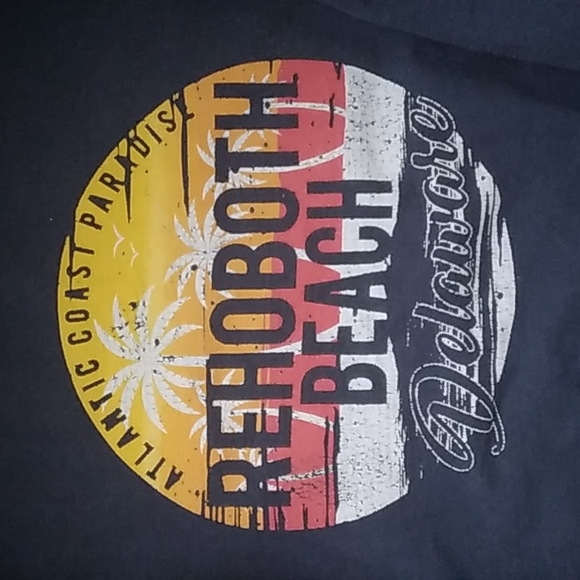 VTG Y2K REHOBOTH BEACH ATLANTIC 80% COTTON  COAST USA MADE SWEATSHIRT MENS L - Picture 2 of 5